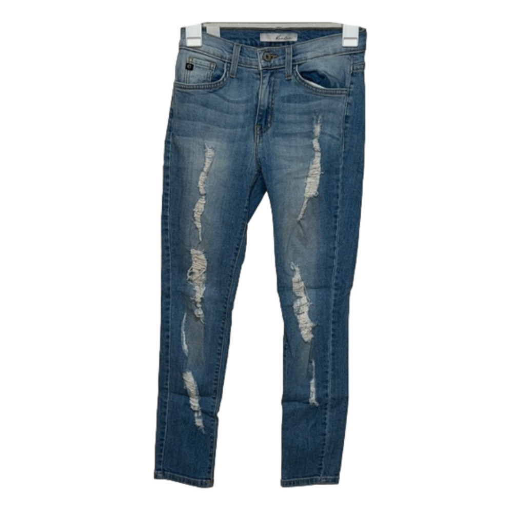 Size 24 Kancan medium wash ripped skinny jeans